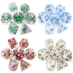 resin dnd dice set with inclusions resin dnd dice set with inclusions