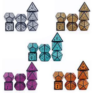 patterned dnd dice set black patterned dnd dice set black