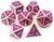 copper purple metal dice