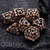 skull hollow metal dnd dice set