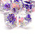 sharp edge dice set with real flowers floral dice