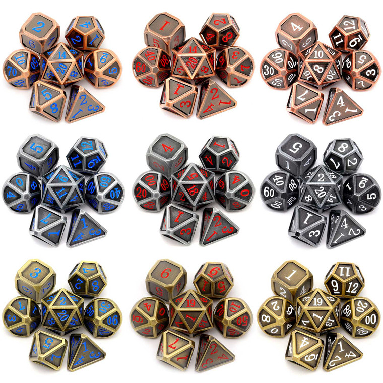 Haxtec  Fine Antique Metal Dice-Large Mold