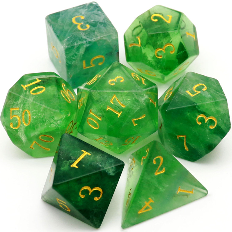 green fluorite dice, gemstone, green