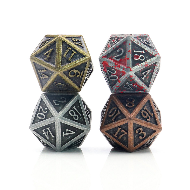 metal d20 dice