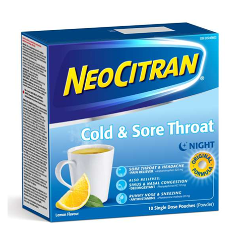 Neotran Cold Remedy Neocitran Cold & Sore Throat | Relief for Cold, Flu & Sore Throat | Ace ...