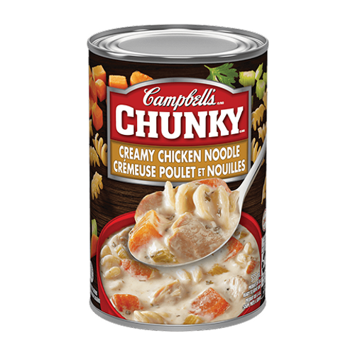 Campbell’s Chunky Chicken Noodles 515g – hearty chicken noodle soup with tender chicken and vegetables