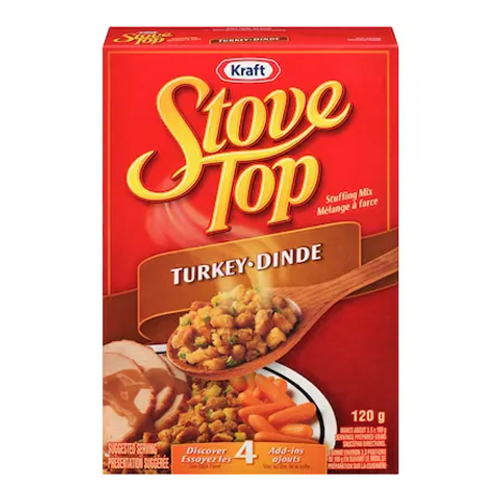 Stove Top Stuffing Turkey 120g – savory turkey-flavored stuffing mix perfect for stuffing poultry or serving as a side dish