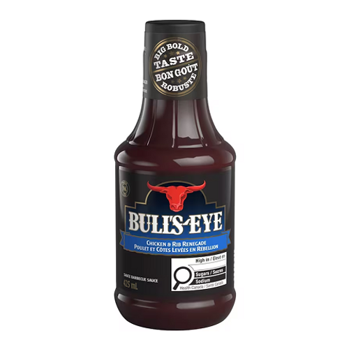 Bullseye BBQ Sauce Chicken & Rib Renegade 425ml – bold and smoky barbecue sauce perfect for chicken, ribs, and grilling