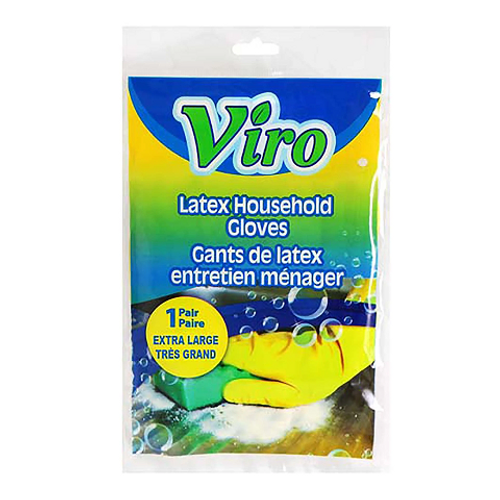 Viro Latex Gloves Extra Large 1 Pair – protective disposable gloves for household or medical use