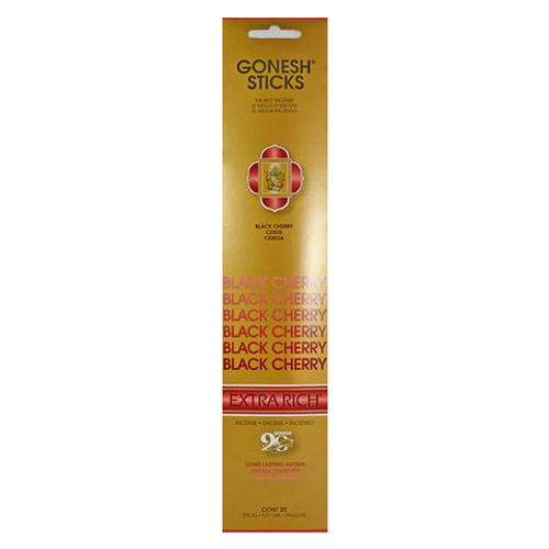 Gonesh Sticks Incense Black Cherry 20 Pack – aromatic incense sticks with sweet black cherry fragrance