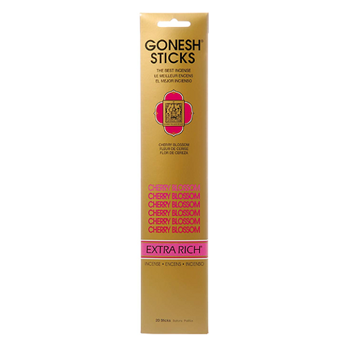 Gonesh Sticks Incense Cherry Blossom 20 Pack – aromatic incense sticks with delicate cherry blossom fragrance