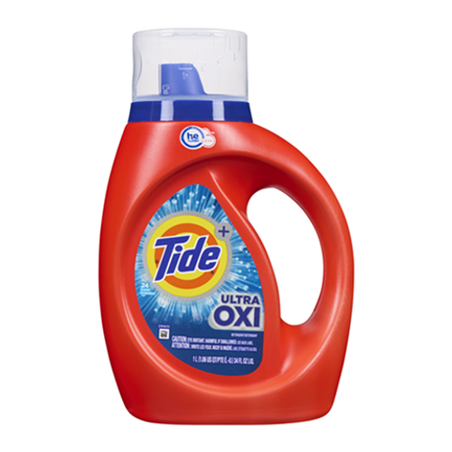 Tide Liquid Detergent Ultra Oxi 1L 24 Loads – powerful liquid laundry detergent with Oxi stain-fighting formula