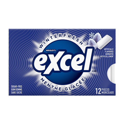 Excel Winter Fresh 12 Pieces – Sugar-Free Mint Chewing Gum Canada