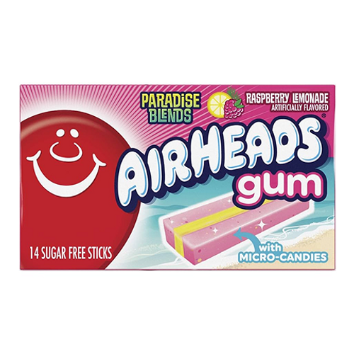 Air Heads Gum Raspberry Lemonade 14 Sticks – Chewy Fruit Flavoured Gum Canada