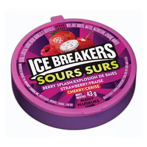 Ice Breakers Berry Splash 43g – Chewy Berry Flavoured Candy Canada