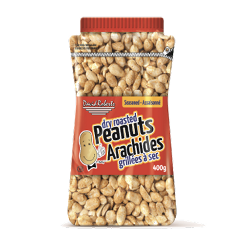 David Roberts Dry Roasted Peanuts 400g - Crunchy Nut Snack from Ace Convenience Windsor Canada