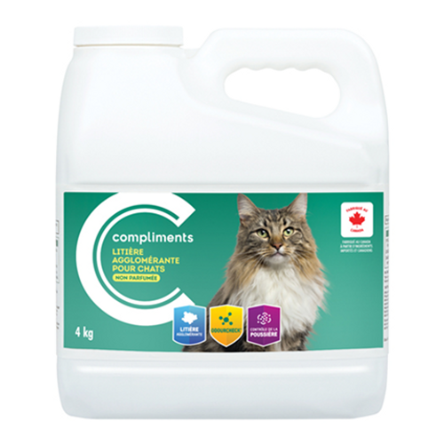 Compliments Cat Litter 4kg – clumping cat litter for odor control and easy cleaning