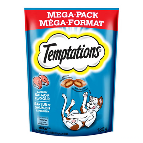 Temptations Salmon 185g – crunchy and flavorful cat treats with real salmon, perfect for rewarding your cat Temptations Salmon 185g – crunchy and flavorful cat treats with real salmon, perfect for rewarding your cat