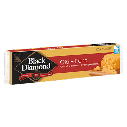 Black Diamond Old Cheddar Cheese 400g – sharp and flavorful cheddar cheese perfect for snacking, cooking, and sandwiches