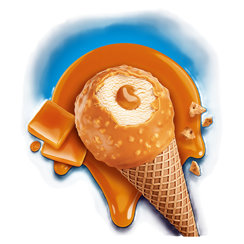 Nestlé Drumstick Toffee Graham Crunch 125ml – ice cream cone with toffee-flavored ice cream, chocolate coating, and graham crunch, perfect for a sweet treat