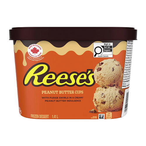 Reese’s Peanut Butter Cup Ice Cream 1.41L – creamy ice cream with peanut butter cups and chocolate swirls, perfect for a decadent dessert
