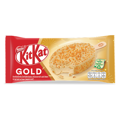 Kit Kat Gold Ice Cream Bar 80ml – creamy ice cream coated with Kit Kat Gold chocolate, perfect for a quick indulgent treat