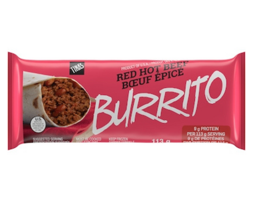 Tina’s Red Hot Beef Burrito 113g – spicy beef burrito, perfect for a quick and flavorful snack or meal
