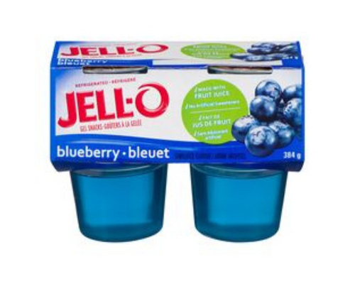 Jell-O Blueberry Gel Snacks 384g – fruity blueberry gel treats Canada