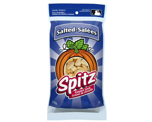 Spitz 170g salted pumpkin seeds for a crunchy, nutritious snack