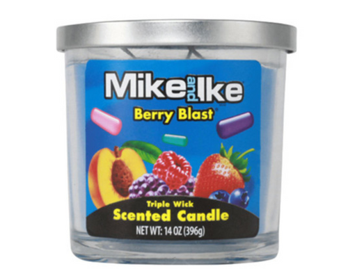Mike & Ike Berry Blast Candle 396g – scented candle with a sweet and fruity berry fragrance