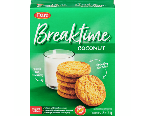 Breaktime Coconut Cookies 250g – sweet and crunchy coconut cookies Canada