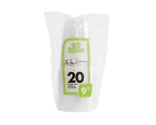 Cafe Express Plastic Cups 20 Pack 9oz