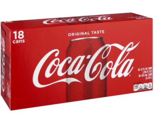 Coca-Cola Original 355ml Cans – pack of 18 refreshing carbonated soft drinks
