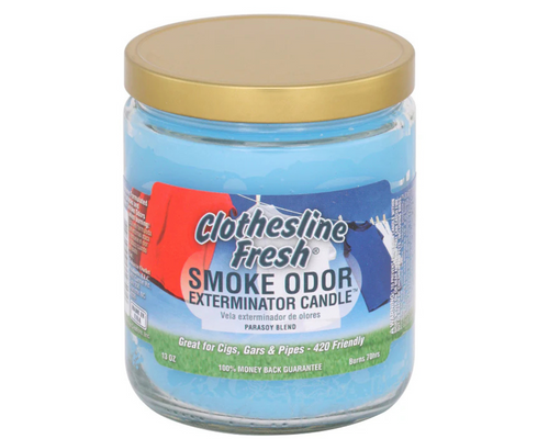 Smoke Odor Clothesline Fresh Candle 368g – clean laundry-scented candle that neutralizes smoke and odors