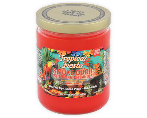 Smoke Odor Tropical Fiesta Candle 368g – tropical scented candle that neutralizes smoke and odors