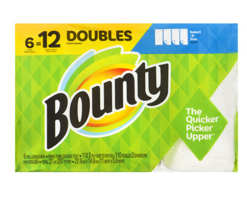 Bounty Paper Towels 6 Rolls – strong and absorbent paper towels for everyday cleaning