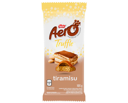 Aero Truffle Tiramisu 105g – smooth milk chocolate truffles with a creamy tiramisu-flavored center