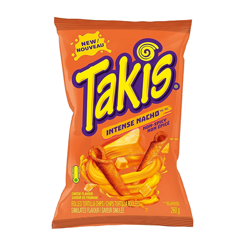 Takis Intense Nacho 260g spicy rolled corn tortilla chips