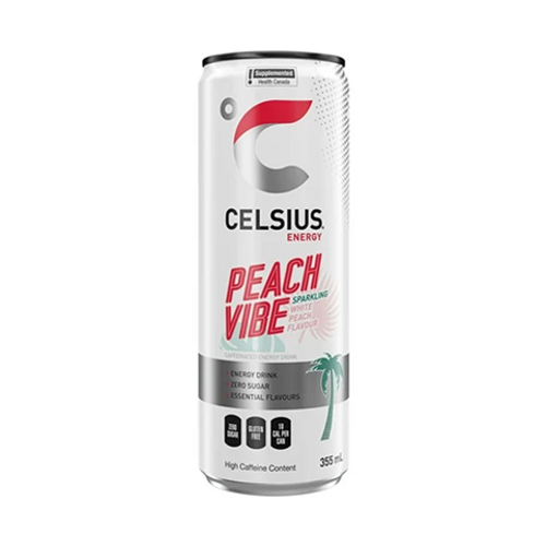 Celsius Peach Vibe Energy Drink 355ml Can – Ace Convenience Canada
