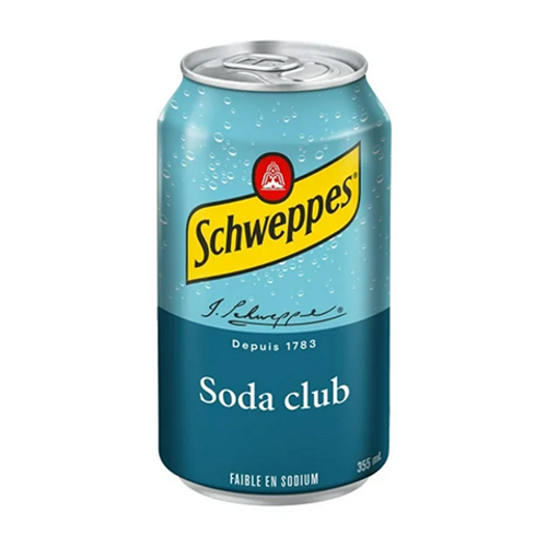 Schweppes Club Soda 355ml can Schweppes Club Soda 355ml can