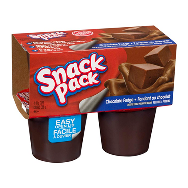 Snack Pack Chocolate Fudge 396g – rich and indulgent chocolate fudge pudding cups for a decadent dessert treat Snack Pack Chocolate Fudge 396g – rich and indulgent chocolate fudge pudding cups for a decadent dessert treat