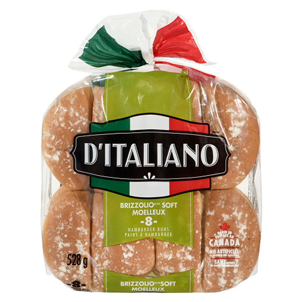 D’Italiano Brizzolio Hamburger Buns pack of 8 – Ace Convenience Canada