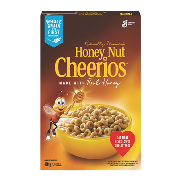 General Mills Honey Nut Cheerios 430g – heart-shaped oat cereal with a sweet honey and nut flavor for a wholesome breakfast General Mills Honey Nut Cheerios 430g – heart-shaped oat cereal with a sweet honey and nut flavor for a wholesome breakfast