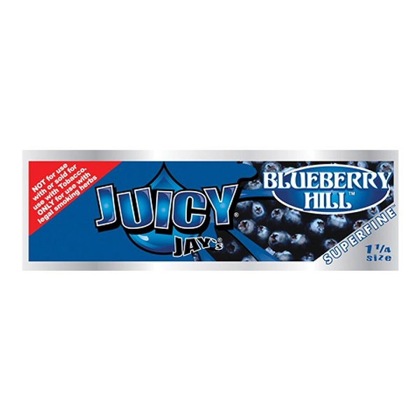 Juicy Jays Superfine Blueberry Hill 1 1/4 – superfine flavored rolling papers with a sweet blueberry hill taste