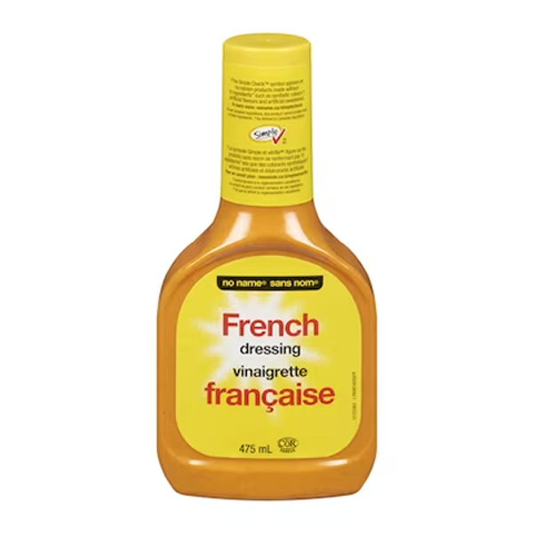 No Name French Dressing 475ml – sweet and tangy French-style dressing perfect for salads, sandwiches, and marinades