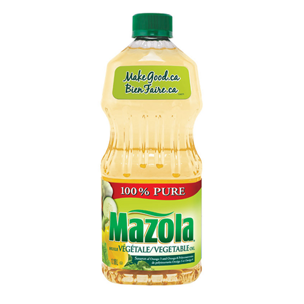 Mazola Vegetable Oil 1.18L – versatile vegetable oil perfect for frying, baking, sautéing, and everyday cooking
