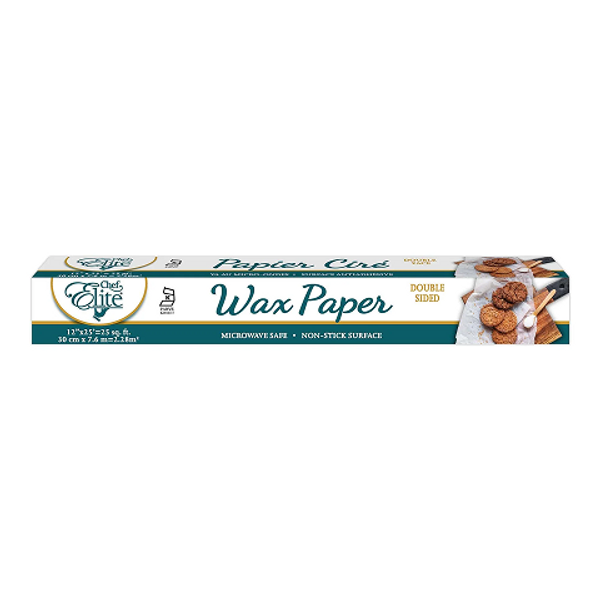 Chef Elite Wax Paper 25ft – versatile wax paper perfect for baking, cooking, and food storage