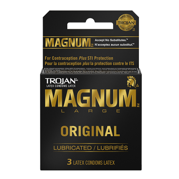 Trojan Magnum Original 3 Pack – large-sized lubricated condoms for comfort and reliable protection