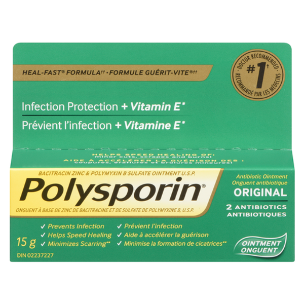 Polysporin Original Antibiotic Canada, 15g wound care ointment Windsor, buy Polysporin medication Canada, Canadian over-the-counter antibiotic ointments