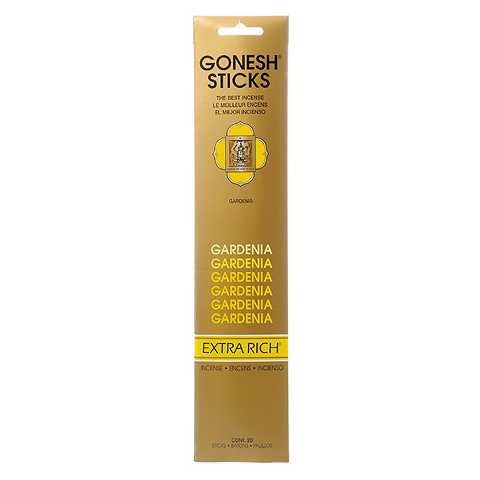 Gonesh Sticks Incense Gardenia 20 Pack – aromatic incense sticks with sweet gardenia fragrance